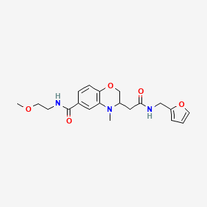 3-{2-[(2-furylmethyl)amino]-2-oxoethyl}-N-(2-methoxyethyl)-4-methyl-3,4-dihydro-2H-1,4-benzoxazine-6-carboxamide