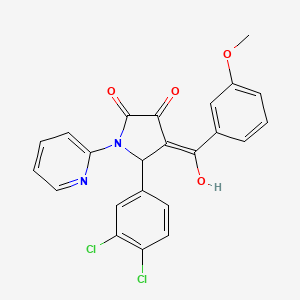 5-(3,4-dichlorophenyl)-3-hydroxy-4-(3-methoxybenzoyl)-1-(2-pyridinyl)-1,5-dihydro-2H-pyrrol-2-one