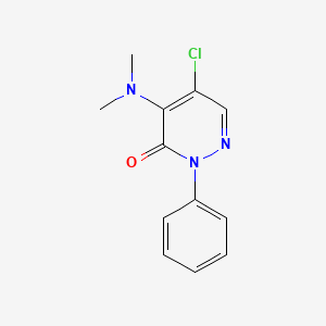 molecular formula C12H12ClN3O B5371199 5-chloro-4-(dimethylamino)-2-phenyl-3(2H)-pyridazinone 