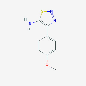 molecular formula C9H9N3OS B053712 4-(4-甲氧基苯基)-1,2,3-噻二唑-5-胺 CAS No. 115842-95-0