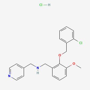 molecular formula C21H22Cl2N2O2 B5371205 {2-[(2-chlorobenzyl)oxy]-3-methoxybenzyl}(4-pyridinylmethyl)amine hydrochloride 