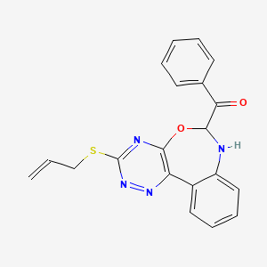 molecular formula C20H16N4O2S B5371219 [3-(allylthio)-6,7-dihydro[1,2,4]triazino[5,6-d][3,1]benzoxazepin-6-yl](phenyl)methanone 