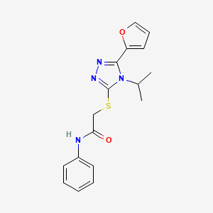 2-{[5-(2-furyl)-4-isopropyl-4H-1,2,4-triazol-3-yl]thio}-N-phenylacetamide