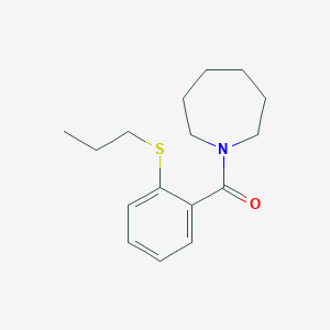 molecular formula C16H23NOS B5371241 1-[2-(propylthio)benzoyl]azepane 