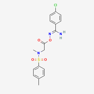 molecular formula C17H18ClN3O4S B5371249 4-chloro-N'-[({methyl[(4-methylphenyl)sulfonyl]amino}acetyl)oxy]benzenecarboximidamide 