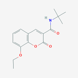 molecular formula C16H19NO4 B5371259 N-(tert-butyl)-8-ethoxy-2-oxo-2H-chromene-3-carboxamide 