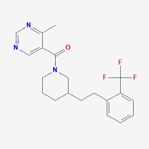 4-methyl-5-[(3-{2-[2-(trifluoromethyl)phenyl]ethyl}-1-piperidinyl)carbonyl]pyrimidine