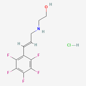 molecular formula C11H11ClF5NO B5371278 2-{[3-(pentafluorophenyl)-2-propen-1-yl]amino}ethanol hydrochloride CAS No. 1049737-42-9