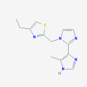 1-[(4-ethyl-1,3-thiazol-2-yl)methyl]-5'-methyl-1H,3'H-2,4'-biimidazole