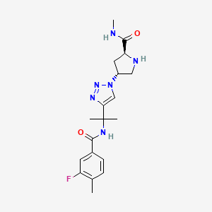 (4R)-4-(4-{1-[(3-fluoro-4-methylbenzoyl)amino]-1-methylethyl}-1H-1,2,3-triazol-1-yl)-N-methyl-L-prolinamide hydrochloride