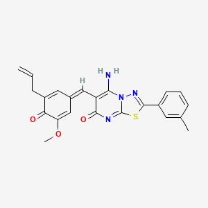 6-(3-allyl-4-hydroxy-5-methoxybenzylidene)-5-imino-2-(3-methylphenyl)-5,6-dihydro-7H-[1,3,4]thiadiazolo[3,2-a]pyrimidin-7-one