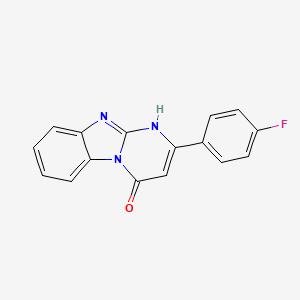 molecular formula C16H10FN3O B5371308 2-(4-fluorophenyl)pyrimido[1,2-a]benzimidazol-4(1H)-one 