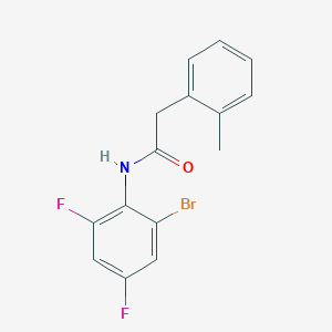 molecular formula C15H12BrF2NO B5371316 N-(2-bromo-4,6-difluorophenyl)-2-(2-methylphenyl)acetamide 