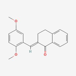 molecular formula C19H18O3 B5371327 2-(2,5-dimethoxybenzylidene)-3,4-dihydro-1(2H)-naphthalenone 