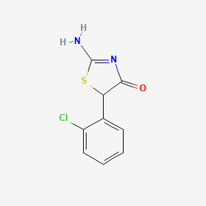 molecular formula C9H7ClN2OS B5371332 5-(2-chlorophenyl)-2-imino-1,3-thiazolidin-4-one CAS No. 85259-20-7