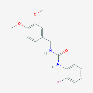 molecular formula C16H17FN2O3 B5371354 N-(3,4-dimethoxybenzyl)-N'-(2-fluorophenyl)urea 