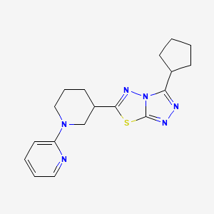 3-cyclopentyl-6-(1-pyridin-2-ylpiperidin-3-yl)[1,2,4]triazolo[3,4-b][1,3,4]thiadiazole