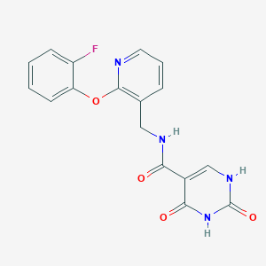 molecular formula C17H13FN4O4 B5371368 N-{[2-(2-fluorophenoxy)pyridin-3-yl]methyl}-2,4-dioxo-1,2,3,4-tetrahydropyrimidine-5-carboxamide 