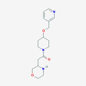 molecular formula C17H25N3O3 B5371376 3-{2-oxo-2-[4-(3-pyridinylmethoxy)-1-piperidinyl]ethyl}morpholine dihydrochloride 