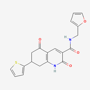 N-(2-furylmethyl)-2,5-dioxo-7-(2-thienyl)-1,2,5,6,7,8-hexahydro-3-quinolinecarboxamide