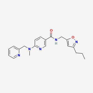 6-[methyl(pyridin-2-ylmethyl)amino]-N-[(3-propylisoxazol-5-yl)methyl]nicotinamide