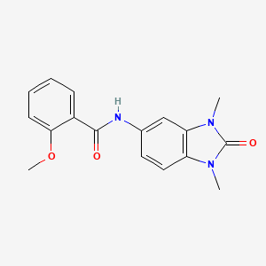 molecular formula C17H17N3O3 B5371395 N-(1,3-dimethyl-2-oxo-2,3-dihydro-1H-benzimidazol-5-yl)-2-methoxybenzamide 