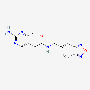 molecular formula C15H16N6O2 B5371423 2-(2-amino-4,6-dimethylpyrimidin-5-yl)-N-(2,1,3-benzoxadiazol-5-ylmethyl)acetamide 