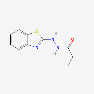 molecular formula C11H13N3OS B5371430 N'-1,3-benzothiazol-2-yl-2-methylpropanohydrazide 