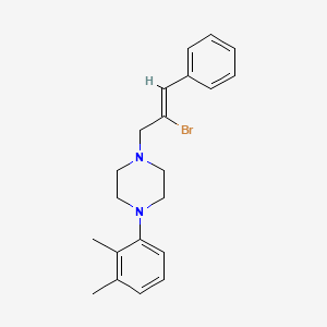 molecular formula C21H25BrN2 B5371461 1-(2-bromo-3-phenyl-2-propen-1-yl)-4-(2,3-dimethylphenyl)piperazine 