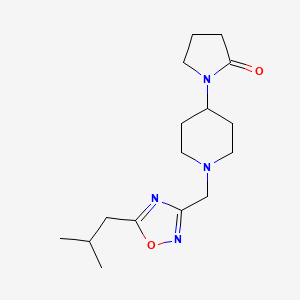 1-{1-[(5-isobutyl-1,2,4-oxadiazol-3-yl)methyl]piperidin-4-yl}pyrrolidin-2-one