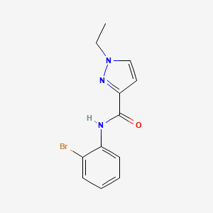 molecular formula C12H12BrN3O B5371486 N-(2-bromophenyl)-1-ethyl-1H-pyrazole-3-carboxamide 