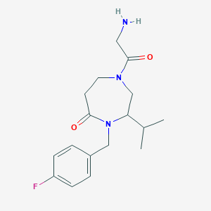 4-(4-fluorobenzyl)-1-glycyl-3-isopropyl-1,4-diazepan-5-one hydrochloride