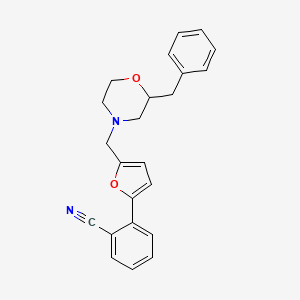 2-{5-[(2-benzyl-4-morpholinyl)methyl]-2-furyl}benzonitrile