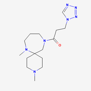 molecular formula C15H27N7O B5371517 3,7-dimethyl-11-[3-(1H-tetrazol-1-yl)propanoyl]-3,7,11-triazaspiro[5.6]dodecane 