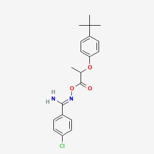 N'-{[2-(4-tert-butylphenoxy)propanoyl]oxy}-4-chlorobenzenecarboximidamide