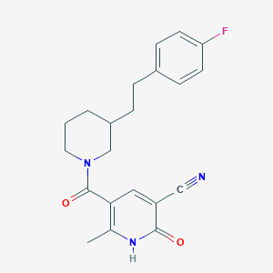 5-({3-[2-(4-fluorophenyl)ethyl]-1-piperidinyl}carbonyl)-6-methyl-2-oxo-1,2-dihydro-3-pyridinecarbonitrile