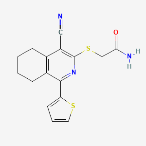 2-{[4-cyano-1-(2-thienyl)-5,6,7,8-tetrahydro-3-isoquinolinyl]thio}acetamide