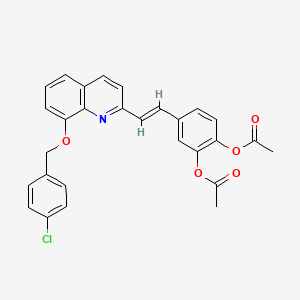 4-(2-{8-[(4-chlorobenzyl)oxy]-2-quinolinyl}vinyl)-1,2-phenylene diacetate