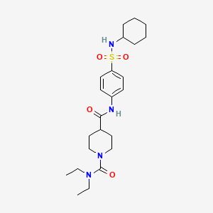 N~4~-{4-[(cyclohexylamino)sulfonyl]phenyl}-N~1~,N~1~-diethyl-1,4-piperidinedicarboxamide