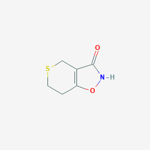 molecular formula C6H7NO2S B053716 6,7-Dihydro-2H-thiopyrano[3,4-d]isoxazol-3(4H)-one CAS No. 113748-39-3