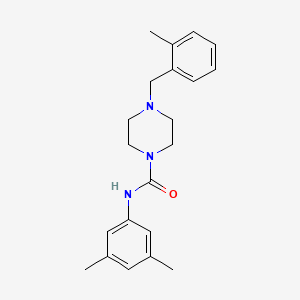 molecular formula C21H27N3O B5371604 N-(3,5-dimethylphenyl)-4-(2-methylbenzyl)-1-piperazinecarboxamide 