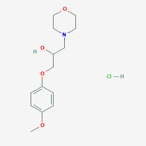 molecular formula C14H22ClNO4 B5371624 1-(4-methoxyphenoxy)-3-(4-morpholinyl)-2-propanol hydrochloride 