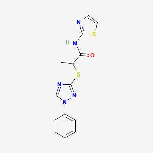 2-[(1-phenyl-1H-1,2,4-triazol-3-yl)thio]-N-1,3-thiazol-2-ylpropanamide