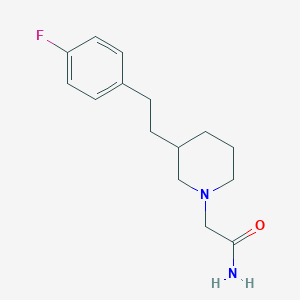 2-{3-[2-(4-fluorophenyl)ethyl]-1-piperidinyl}acetamide