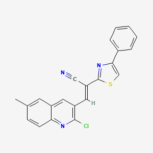 3-(2-chloro-6-methyl-3-quinolinyl)-2-(4-phenyl-1,3-thiazol-2-yl)acrylonitrile