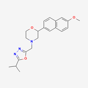 4-[(5-isopropyl-1,3,4-oxadiazol-2-yl)methyl]-2-(6-methoxy-2-naphthyl)morpholine