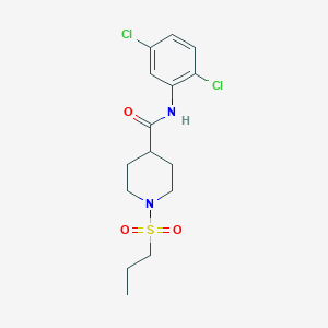 molecular formula C15H20Cl2N2O3S B5371715 N-(2,5-dichlorophenyl)-1-(propylsulfonyl)-4-piperidinecarboxamide 