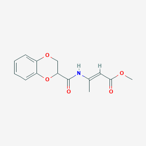 molecular formula C14H15NO5 B5371718 methyl 3-[(2,3-dihydro-1,4-benzodioxin-2-ylcarbonyl)amino]-2-butenoate 