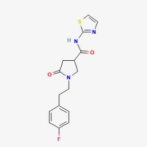 1-[2-(4-fluorophenyl)ethyl]-5-oxo-N-1,3-thiazol-2-ylpyrrolidine-3-carboxamide