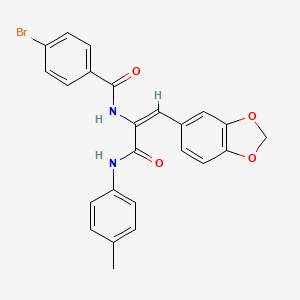 N-(2-(1,3-benzodioxol-5-yl)-1-{[(4-methylphenyl)amino]carbonyl}vinyl)-4-bromobenzamide